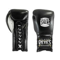 Black boxing gloves with 'Cleto Reyes' branding on a white background