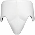 White protective athletic pad with a brand logo on a white background