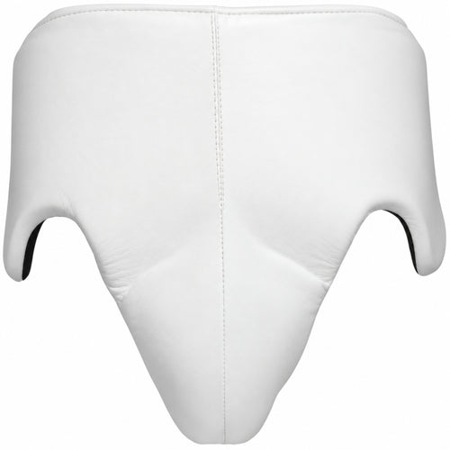 White protective athletic pad with a brand logo on a white background