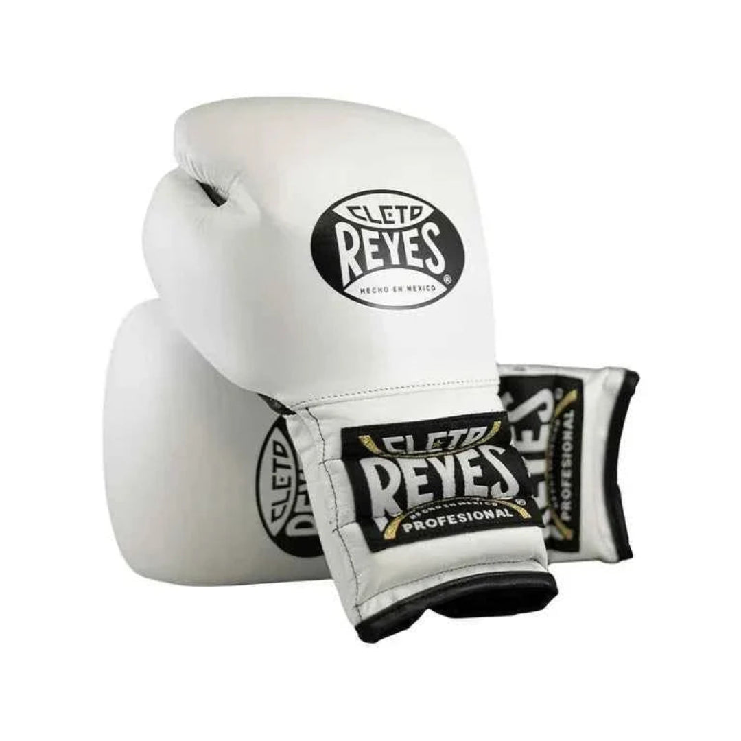 White boxing glove with Cleto Reyes logo on a white background