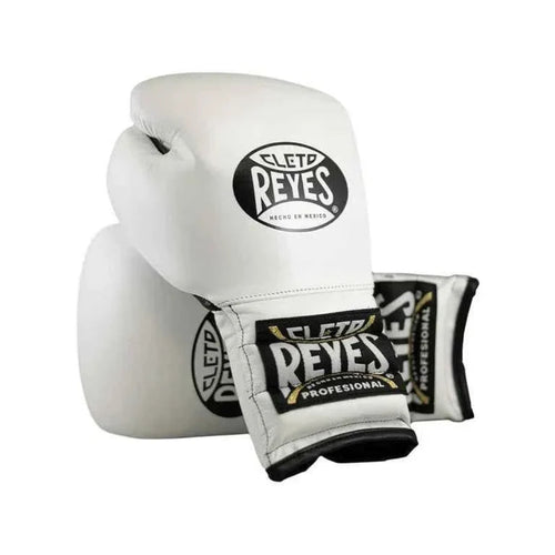 White boxing glove with Cleto Reyes logo on a white background