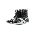Black and white Nike boxing shoes on a white background