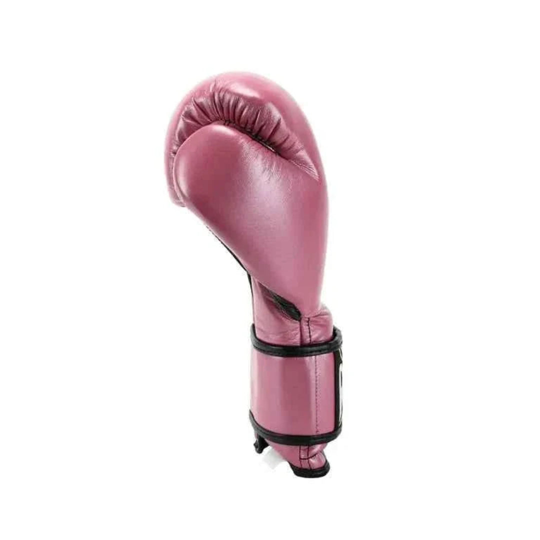 Pink boxing glove on a white background