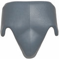 Gray protective pad with a logo on a white background