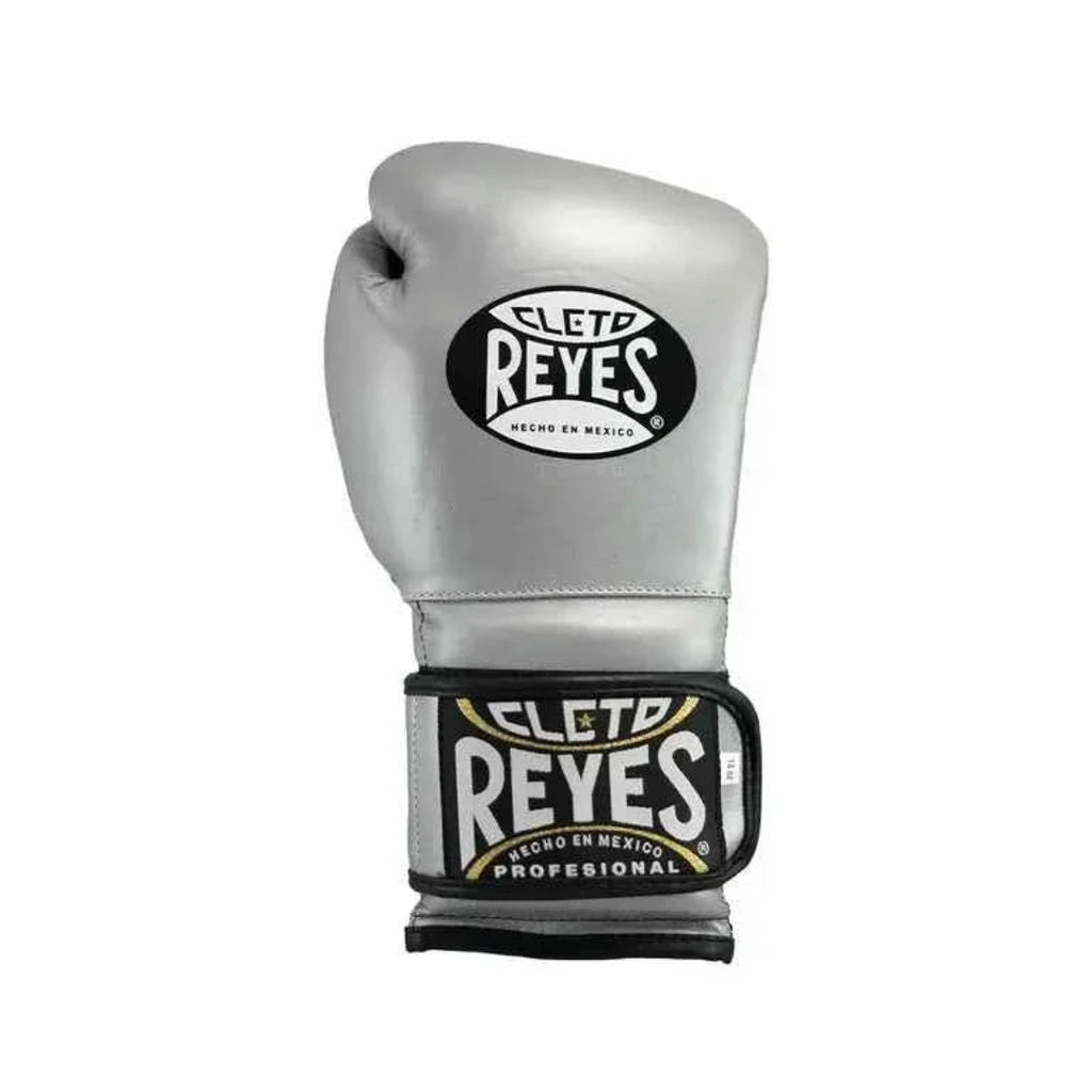 Silver boxing glove with Cleto Reyes logo on a white background