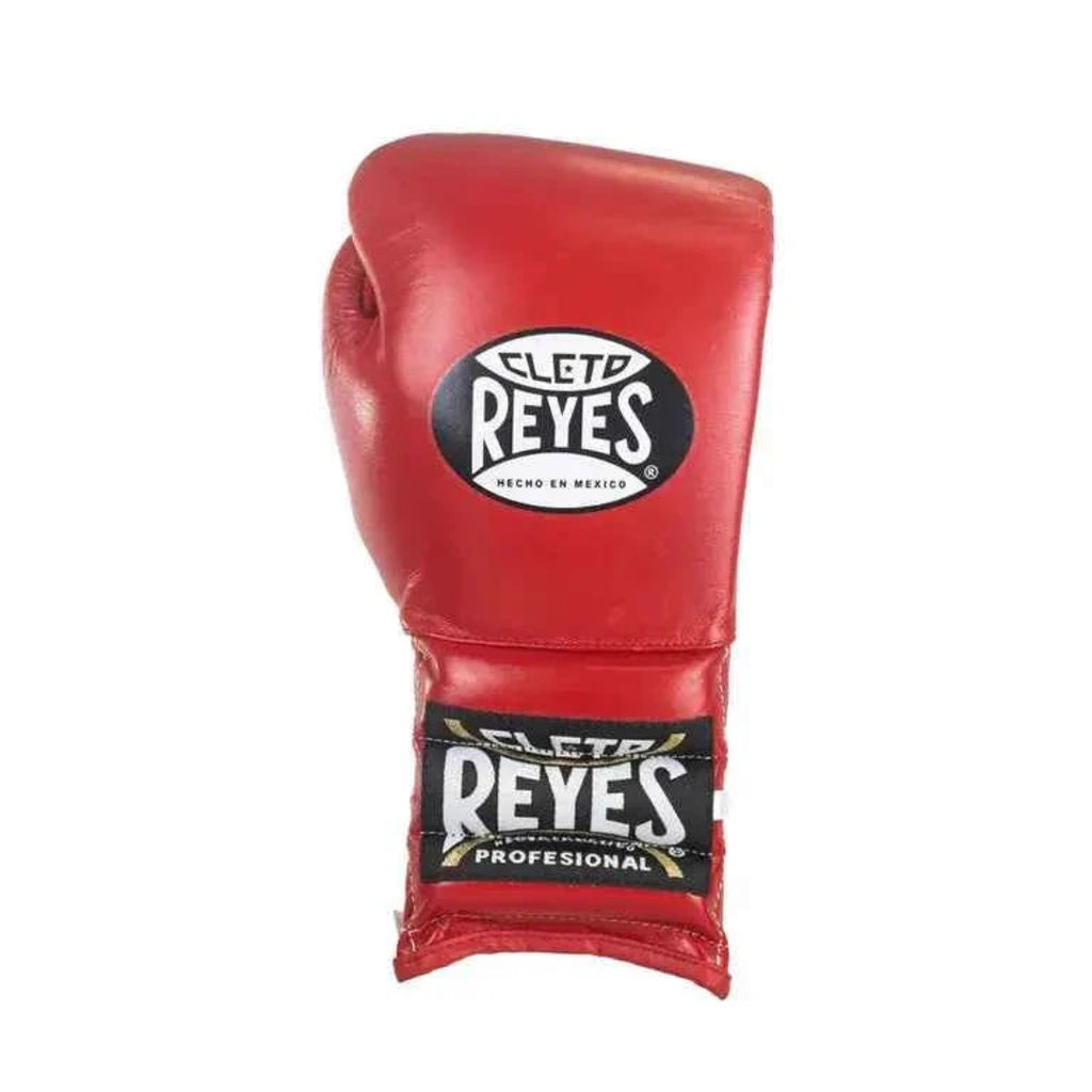 Red boxing glove with Cleto Reyes logo on a white background