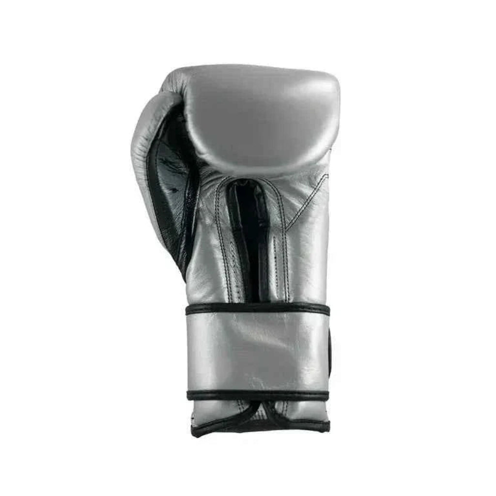 Silver boxing glove on a white background