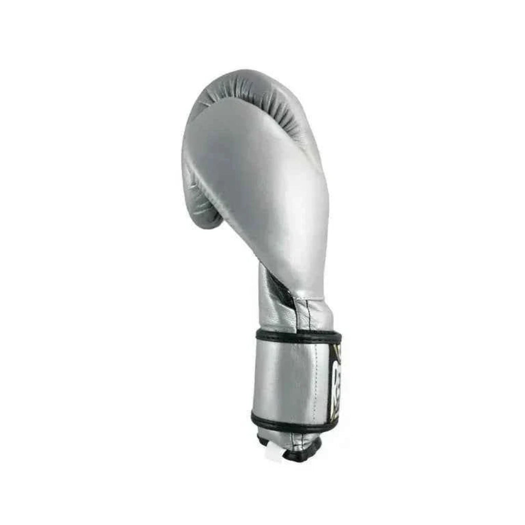 Silver boxing glove on a white background