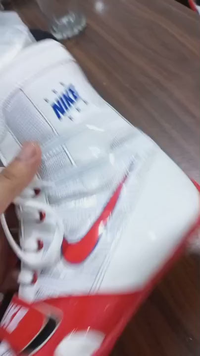 Nike HyperKo 1 Boxing Boots - White, Red & Blue Edition for Professional Training